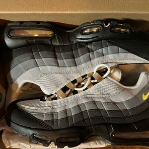 Nike Air Max 95 Black and White with Yellow Accent